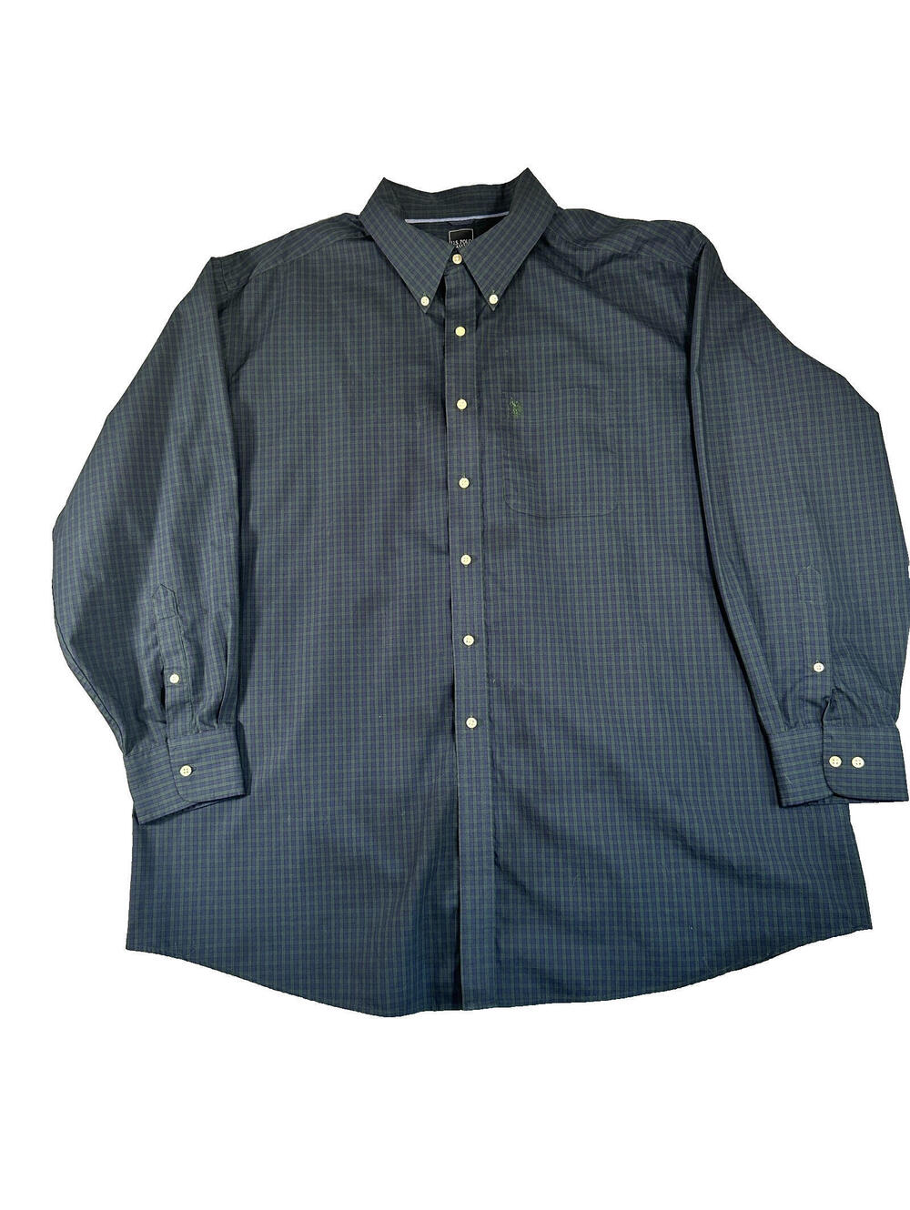 US Polo Assn Button Down Shirt Green and Blue Checked - Size XXL